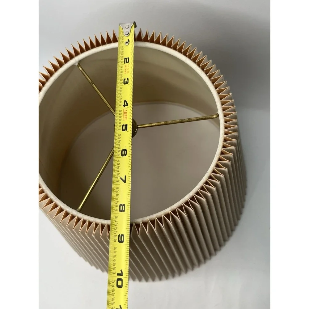 Vintage Pleated Large Lamp Shade Cottage Farmhouse Decor